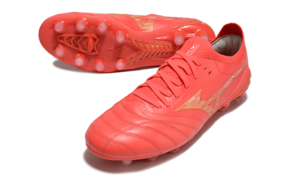Mizuno Morelia Neo 4 FG Firm Ground Soccer Cleats - Red/Gold