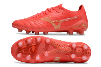 Mizuno Morelia Neo 4 FG Firm Ground Soccer Cleats - Red/Gold