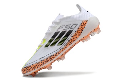 Adidas F50 Elite FG Firm Ground Soccer Cleats - White/Black/Leopard/Yellow