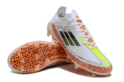 Adidas F50 Elite FG Firm Ground Soccer Cleats - White/Black/Leopard/Yellow