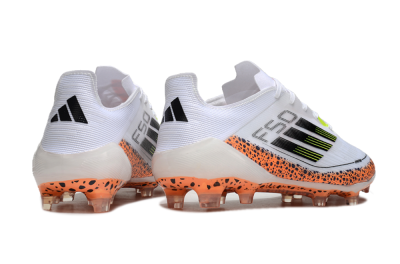 Adidas F50 Elite FG Firm Ground Soccer Cleats - White/Black/Leopard/Yellow