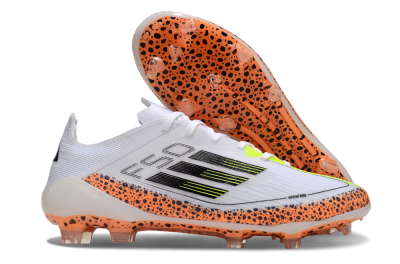 Adidas F50 Elite FG Firm Ground Soccer Cleats - White/Black/Leopard/Yellow