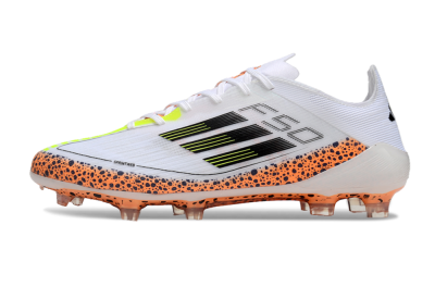 Adidas F50 Elite FG Firm Ground Soccer Cleats - White/Black/Leopard/Yellow