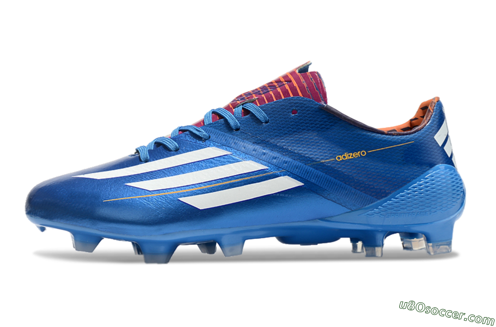 Adidas F50 Adizero Elite FG Firm Ground Soccer Cleats - Blue/White/Red 2