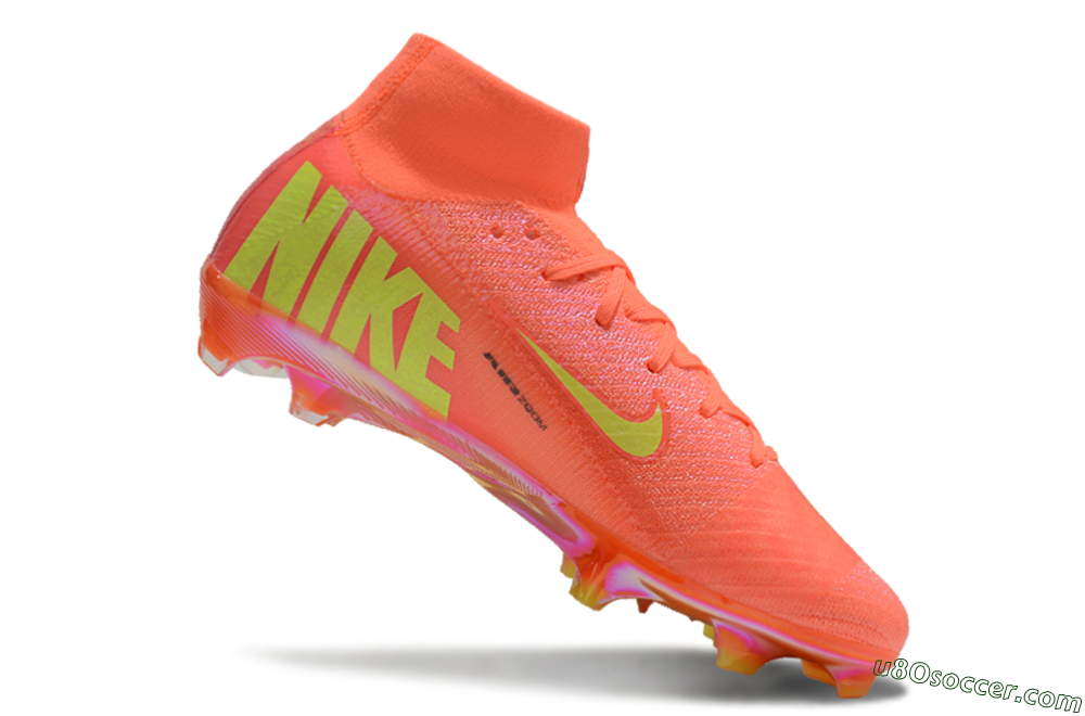 Nike Air Zoom Mercurial Superfly 10 Elite FG Firm Ground Soccer Cleats - Red/Yellow/Black/Gold 4