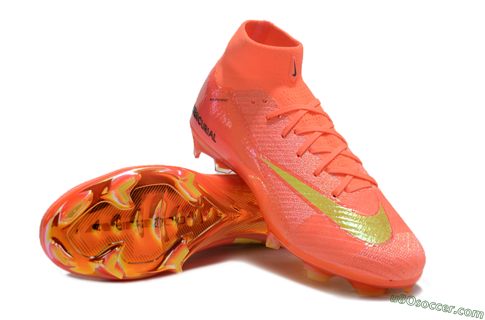 Nike Air Zoom Mercurial Superfly 10 Elite FG Firm Ground Soccer Cleats - Red/Yellow/Black/Gold 3
