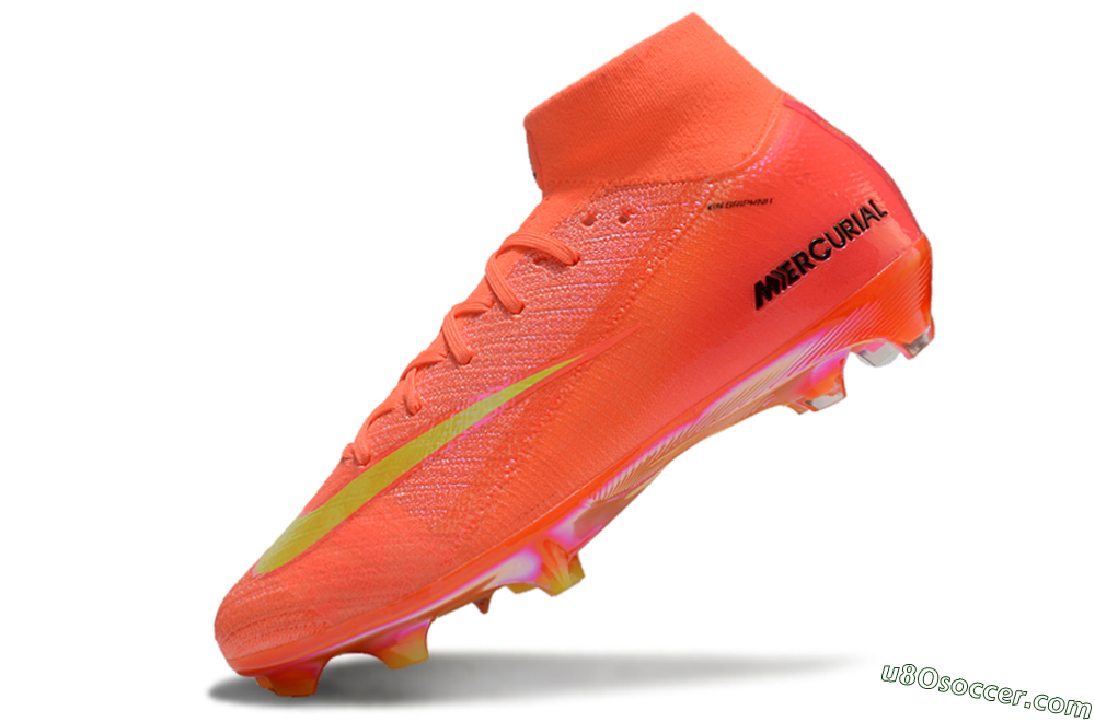 Nike Air Zoom Mercurial Superfly 10 Elite FG Firm Ground Soccer Cleats - Red/Yellow/Black/Gold 5