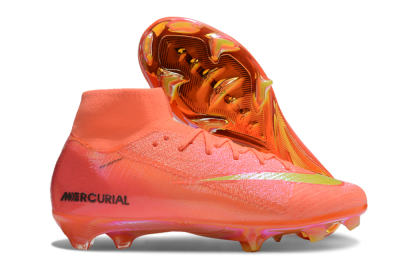 Nike Air Zoom Mercurial Superfly 10 Elite FG Firm Ground Soccer Cleats - Red/Yellow/Black/Gold