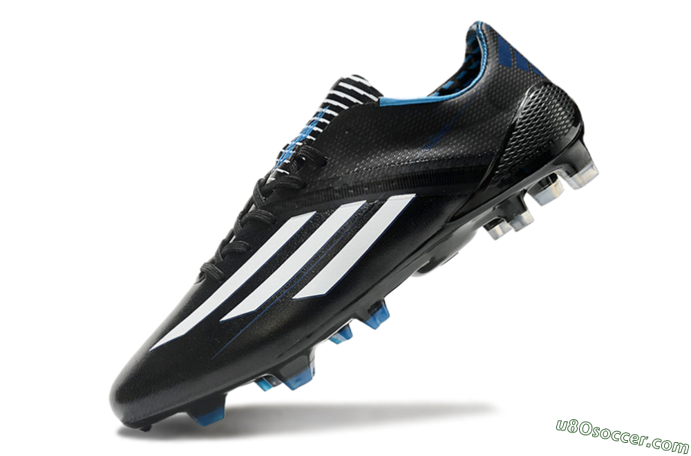 Adidas F50 Adizero Elite FG Firm Ground Soccer Cleats - Black/White/Blue 5