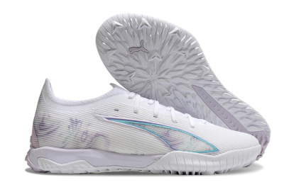 Puma Ultra Ultimate TF Artificial Turf Soccer Shoes - White/Purple/Blue
