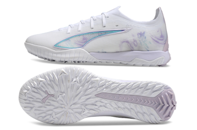 Puma Ultra Ultimate TF Artificial Turf Soccer Shoes - White/Purple/Blue