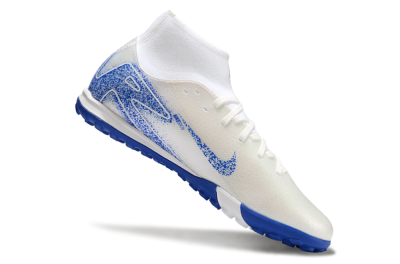 Nike Air Zoom Mercurial Superfly 10 Elite TF Artificial Turf Soccer Shoes - Beige/White/Blue