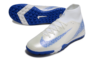 Nike Air Zoom Mercurial Superfly 10 Elite TF Artificial Turf Soccer Shoes - Beige/White/Blue