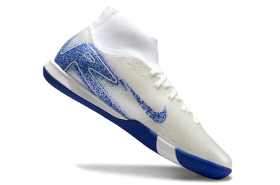 Nike Air Zoom Mercurial Superfly 10 Elite IC Indoor & Futsal Soccer Shoes - Beige/White/Blue