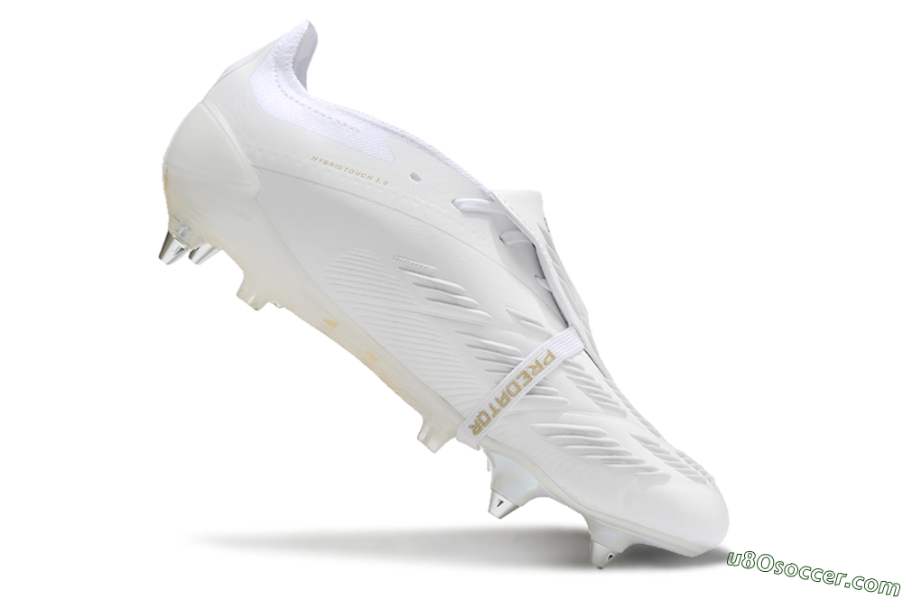 Adidas Predator Elite Foldover Tongue SG Soft Ground Soccer Cleats - Beige/White/Gold 4