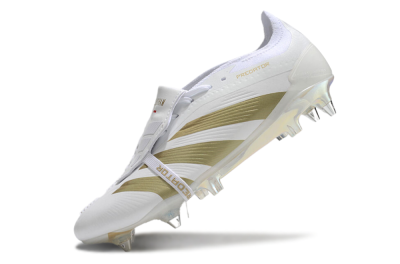 Adidas Predator Elite Foldover Tongue SG Soft Ground Soccer Cleats - Beige/White/Gold