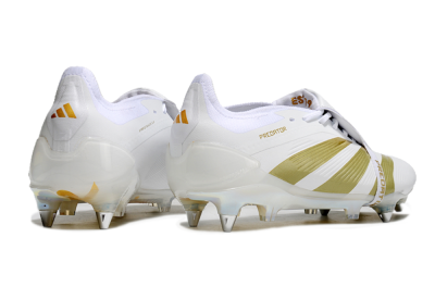 Adidas Predator Elite Foldover Tongue SG Soft Ground Soccer Cleats - Beige/White/Gold