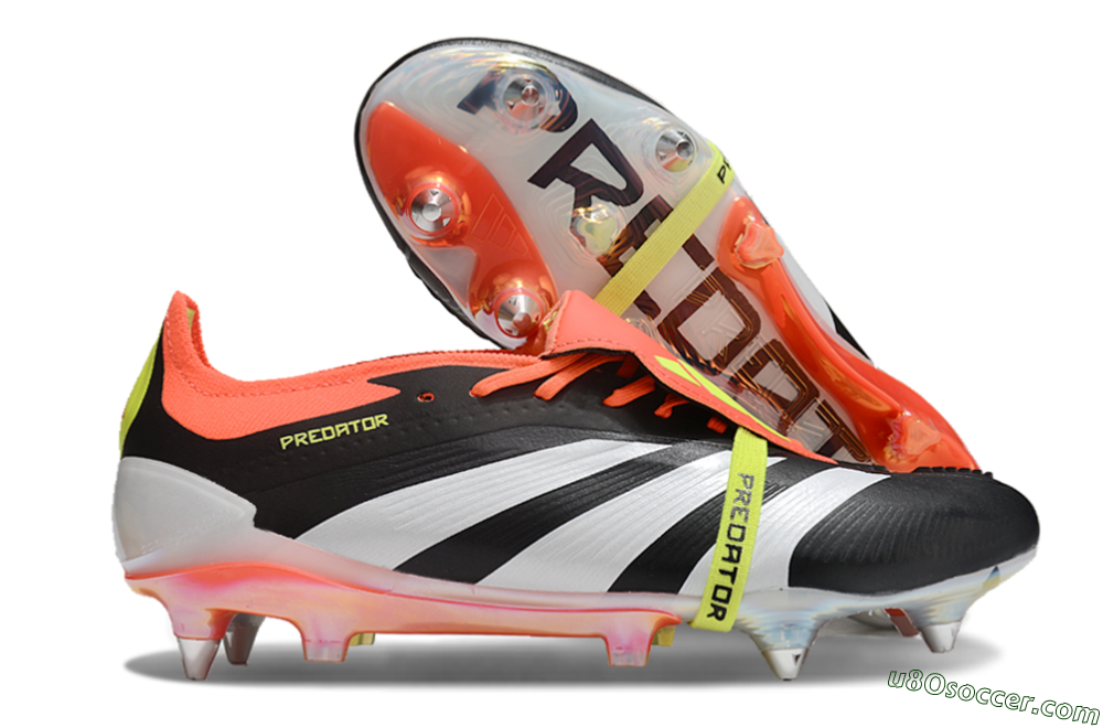 Adidas Predator Elite Foldover Tongue SG Soft Ground Soccer Cleats - Black/White/Red 1