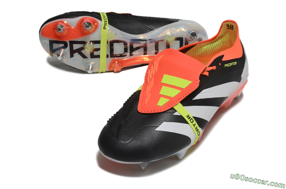 Adidas Predator Elite Foldover Tongue SG Soft Ground Soccer Cleats - Black/White/Red 3