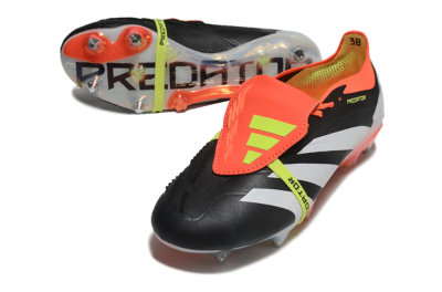 Adidas Predator Elite Foldover Tongue SG Soft Ground Soccer Cleats - Black/White/Red