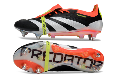 Adidas Predator Elite Foldover Tongue SG Soft Ground Soccer Cleats - Black/White/Red