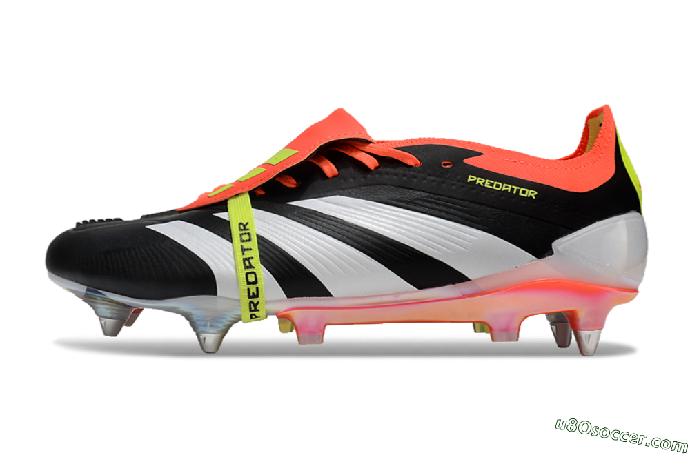 Adidas Predator Elite Foldover Tongue SG Soft Ground Soccer Cleats - Black/White/Red 2