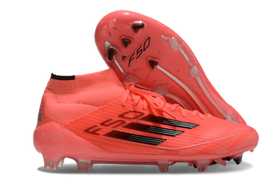Adidas F50 Elite Mid FG Firm Ground Soccer Cleats - Red/Black/Silver