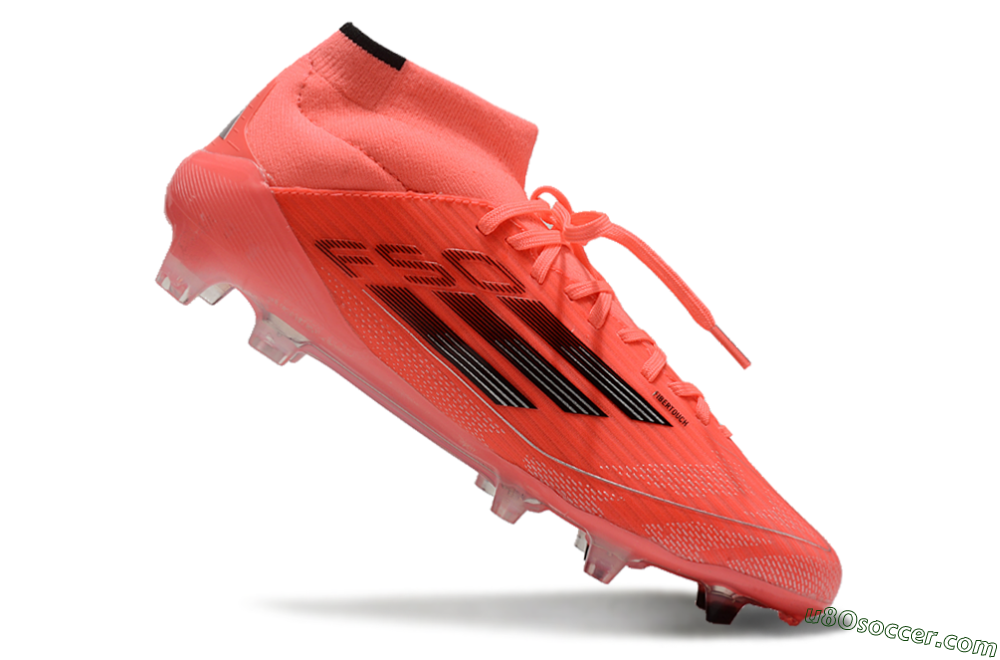 Adidas F50 Elite Mid FG Firm Ground Soccer Cleats - Red/Black/Silver 4