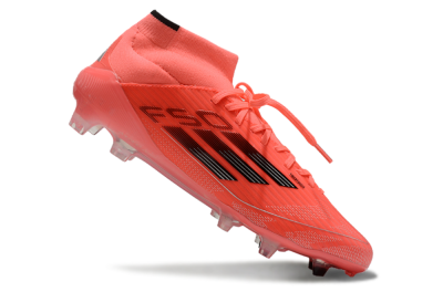 Adidas F50 Elite Mid FG Firm Ground Soccer Cleats - Red/Black/Silver
