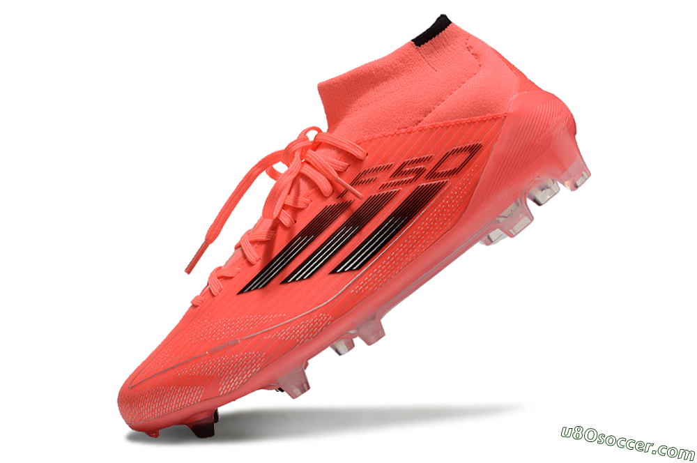 Adidas F50 Elite Mid FG Firm Ground Soccer Cleats - Red/Black/Silver 5