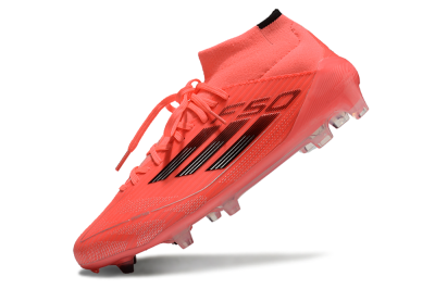 Adidas F50 Elite Mid FG Firm Ground Soccer Cleats - Red/Black/Silver