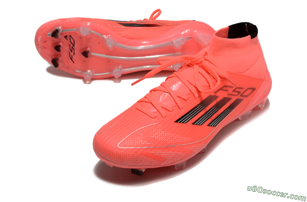 Adidas F50 Elite Mid FG Firm Ground Soccer Cleats - Red/Black/Silver 3