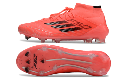 Adidas F50 Elite Mid FG Firm Ground Soccer Cleats - Red/Black/Silver
