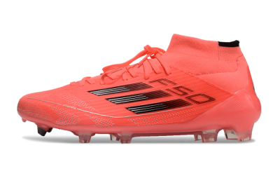Adidas F50 Elite Mid FG Firm Ground Soccer Cleats - Red/Black/Silver