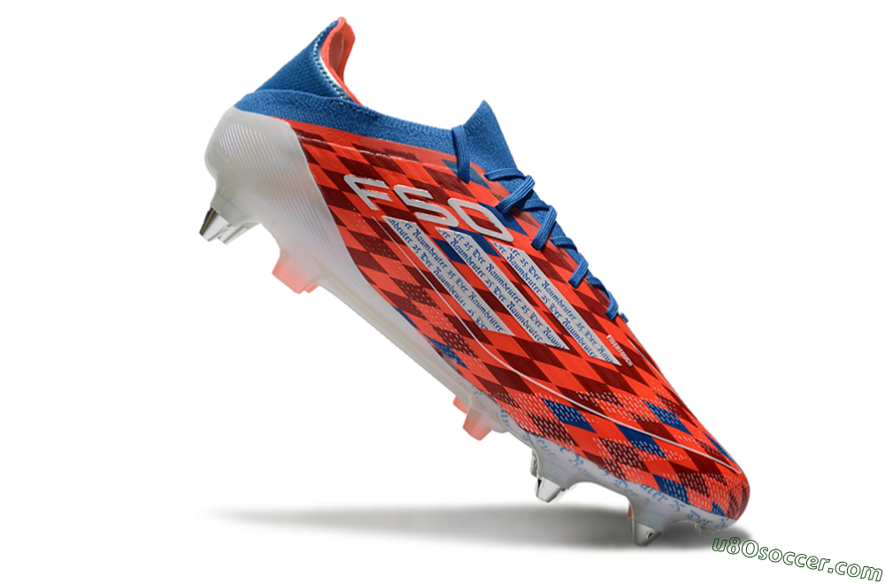 Adidas F50 Elite SG Soft Ground Soccer Cleats - Red/Blue/White 4