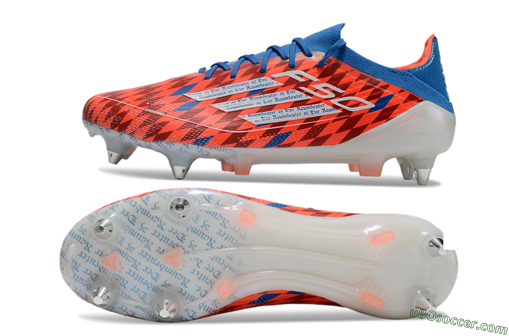 Adidas F50 Elite SG Soft Ground Soccer Cleats - Red/Blue/White 0