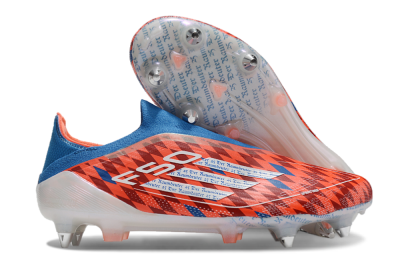 Adidas F50 Elite Laceless SG Soft Ground Soccer Cleats - Red/Blue/White
