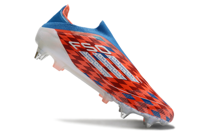 Adidas F50 Elite Laceless SG Soft Ground Soccer Cleats - Red/Blue/White