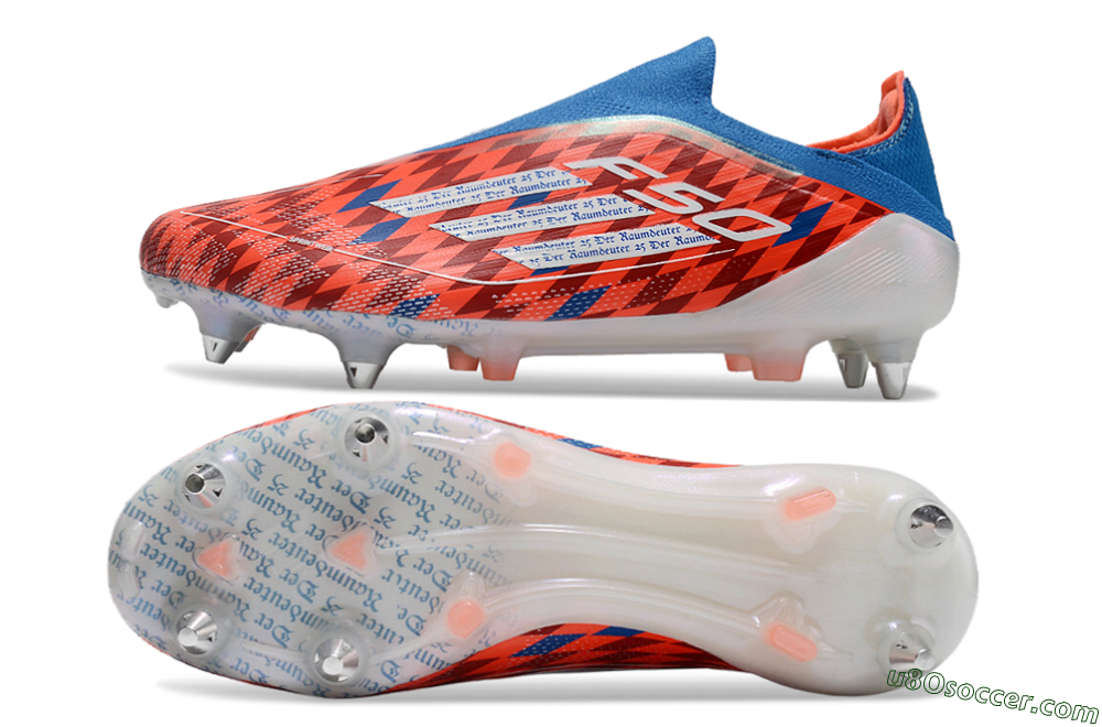 Adidas F50 Elite Laceless SG Soft Ground Soccer Cleats - Red/Blue/White 0