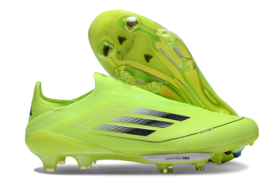 Adidas F50+ Lightstrike Elite Laceless SG Soft Ground Soccer Cleats - Yellow/Black/White