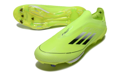 Adidas F50+ Lightstrike Elite Laceless SG Soft Ground Soccer Cleats - Yellow/Black/White