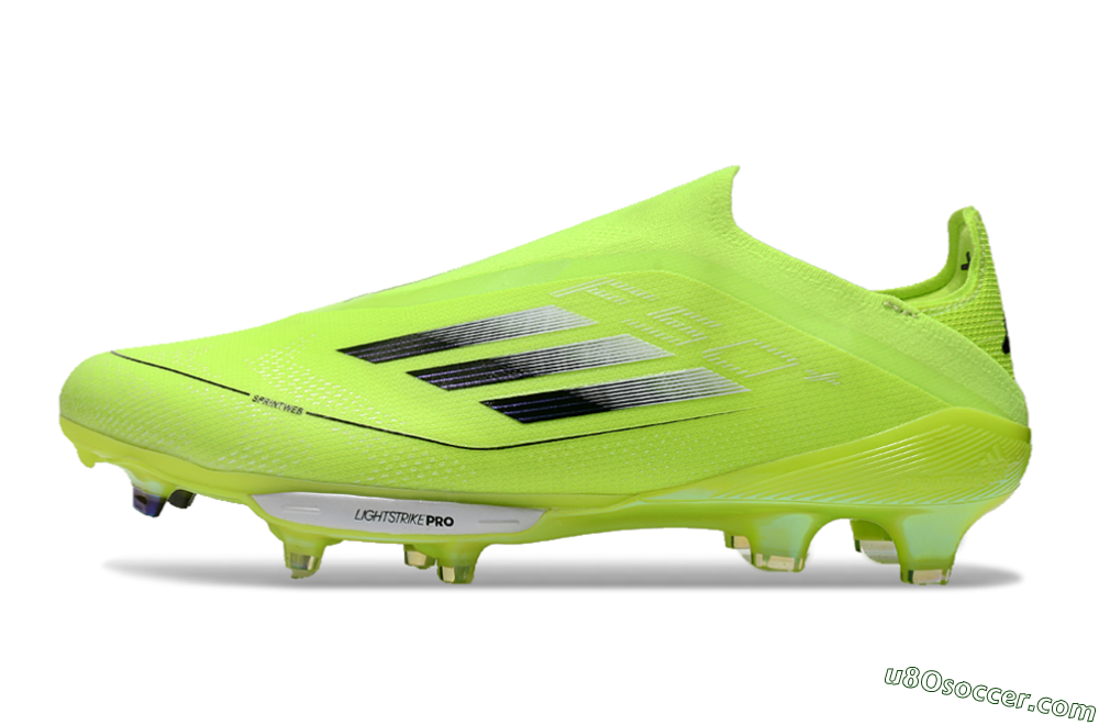 Adidas F50+ Lightstrike Elite Laceless SG Soft Ground Soccer Cleats - Yellow/Black/White 2