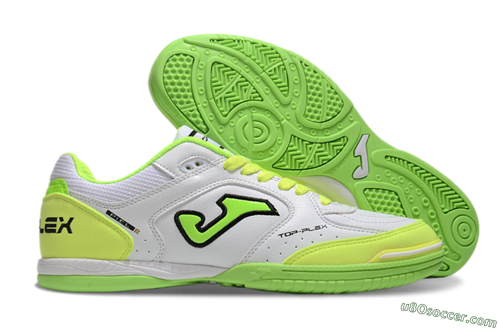 Joma Top Flex 920 IC Indoor & Futsal Soccer Shoes - White/Yellow/Black 1