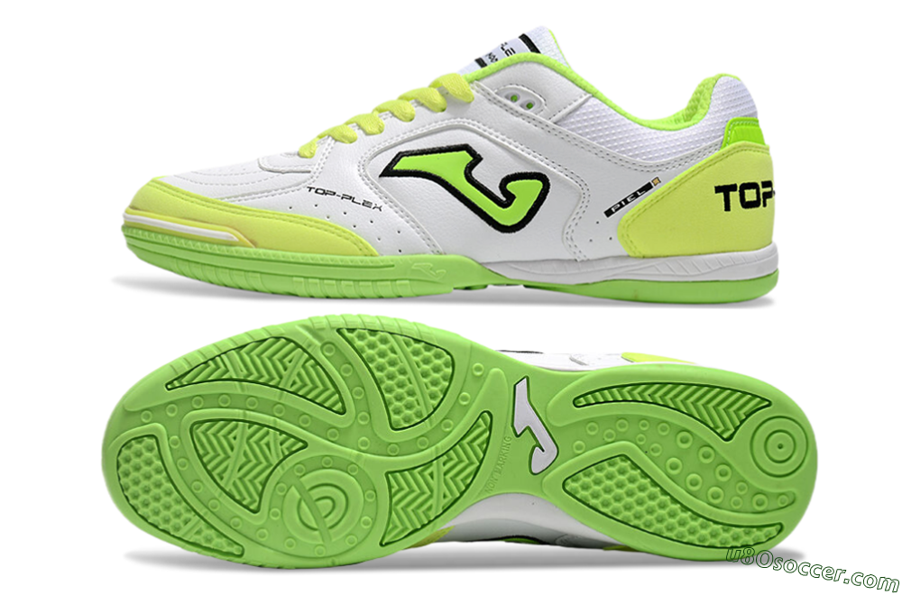 Joma Top Flex 920 IC Indoor & Futsal Soccer Shoes - White/Yellow/Black 0