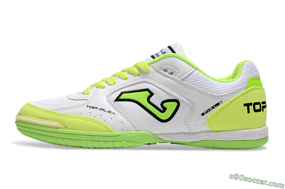 Joma Top Flex 920 IC Indoor & Futsal Soccer Shoes - White/Yellow/Black 2