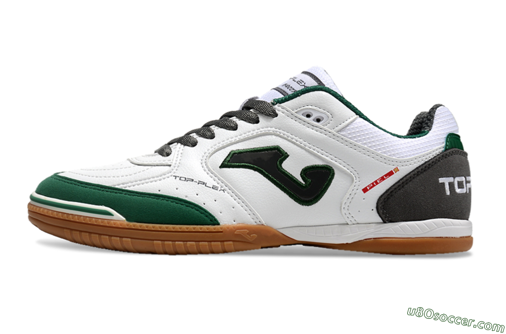 Joma Top Flex 920 IC Indoor & Futsal Soccer Shoes - White/Green/Black 2