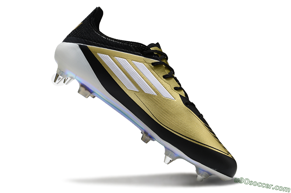 Adidas F50 Elite SG Soft Ground Soccer Cleats - Gold/Black/White 4