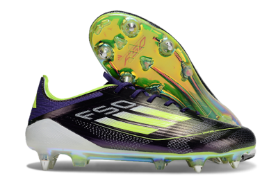Adidas F50 Elite SG Soft Ground Soccer Cleats - Purple/Yellow/Gold