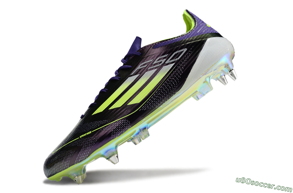 Adidas F50 Elite SG Soft Ground Soccer Cleats - Purple/Yellow/Gold 5