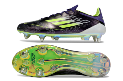 Adidas F50 Elite SG Soft Ground Soccer Cleats - Purple/Yellow/Gold